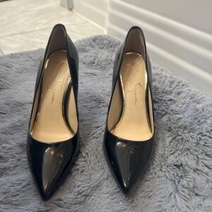 Jessica Simpson Glossy Black Heels